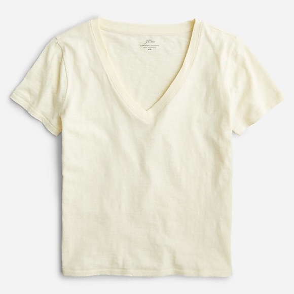 JCrew Vintage Cotton V-neck Tee - Picture 1 of 8
